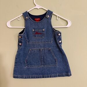 GUESS vintage Baby Denim Overall jumper  -‎ red embroidery